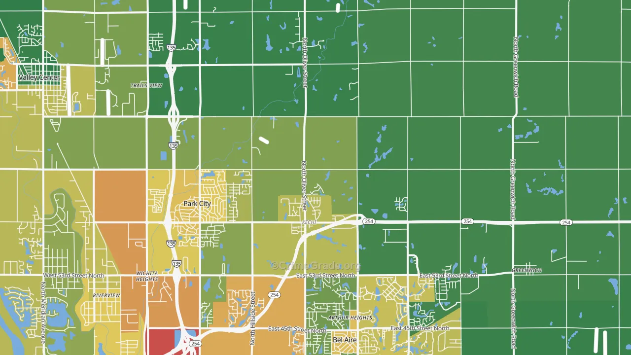 Kechi, KS Map of Assault Rates
