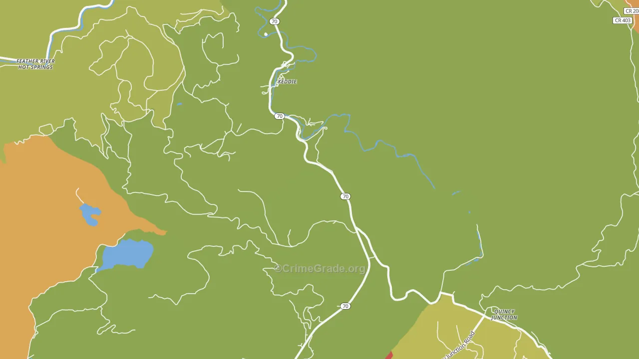 Keddie, CA Map of Assault Rates
