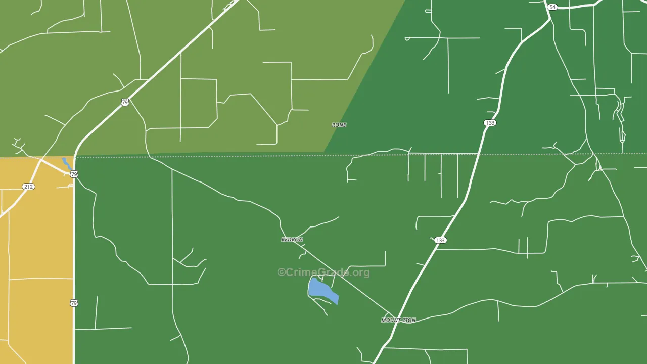 Kedron, AR Map of Assault Rates