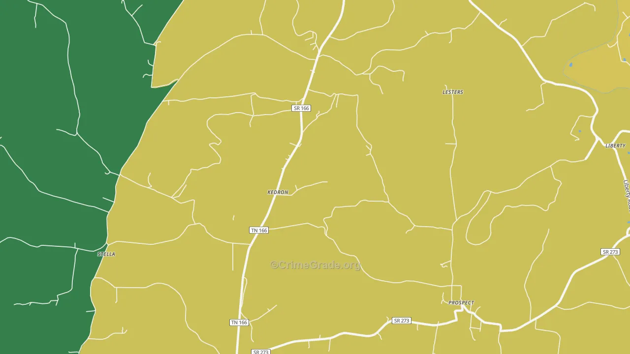 Kedron, TN Map of Assault Rates