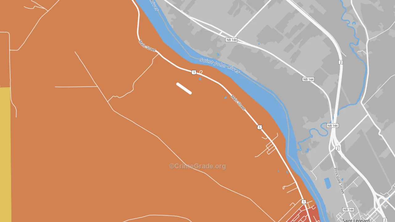 Keegan, ME Map of Assault Rates