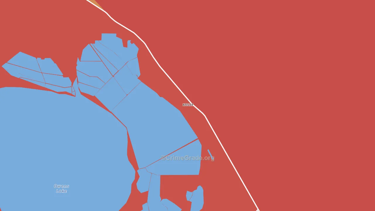 Keeler, CA Map of Assault Rates