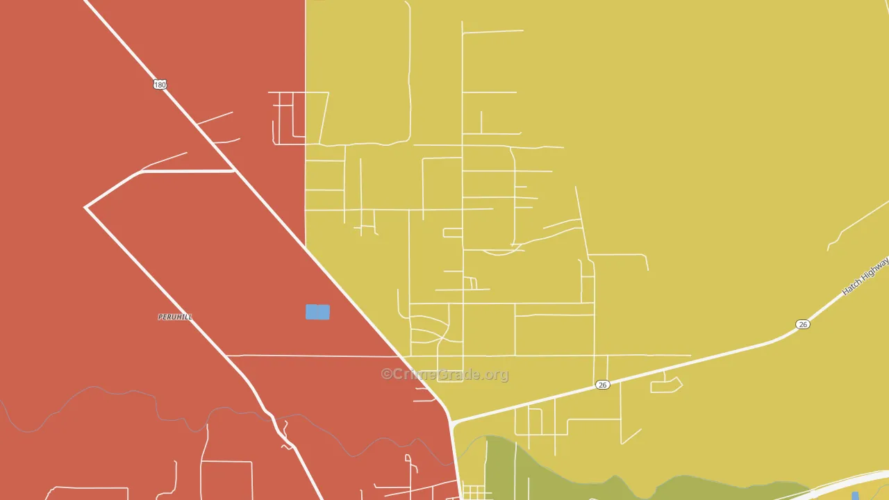 Keeler Farm, NM Map of Assault Rates