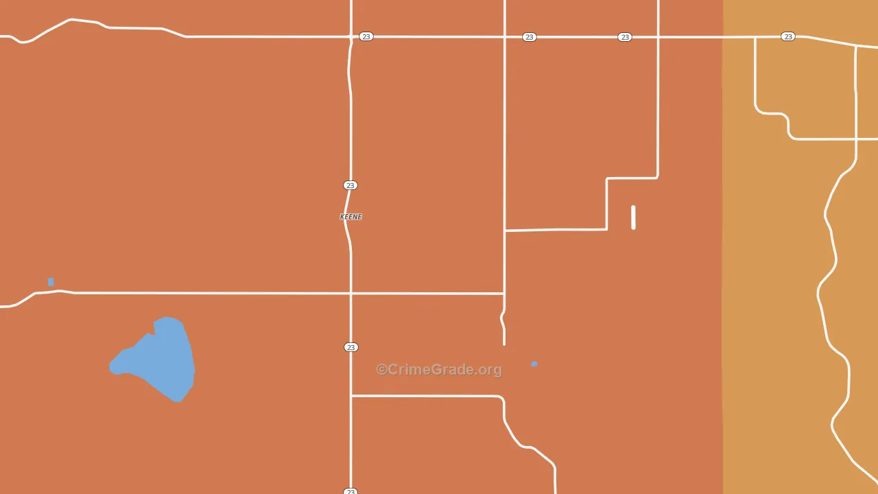 Keene, ND Map of Assault Rates
