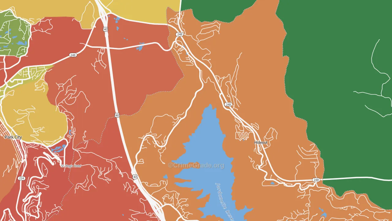 Keetley, UT Map of Assault Rates