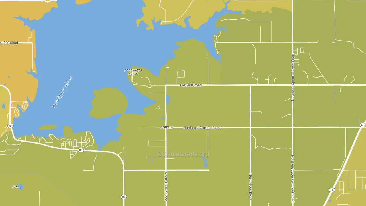 Keetonville, OK Map of Assault Rates