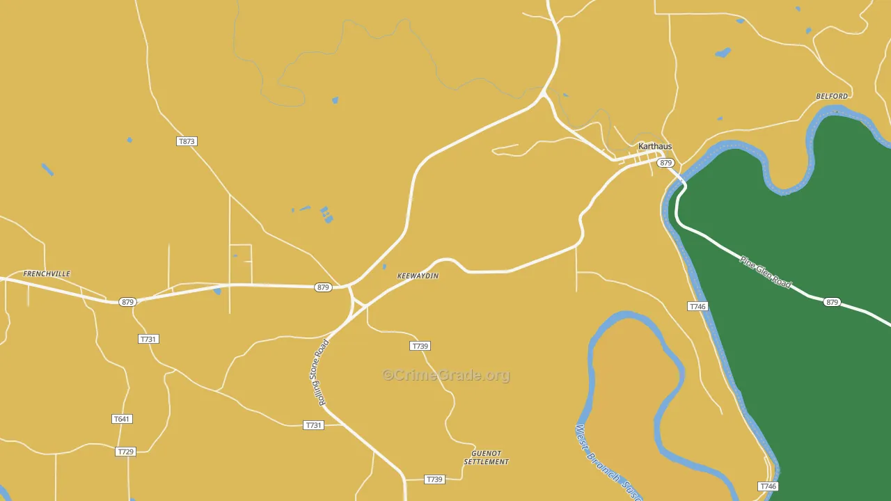 Keewaydin, PA Map of Assault Rates