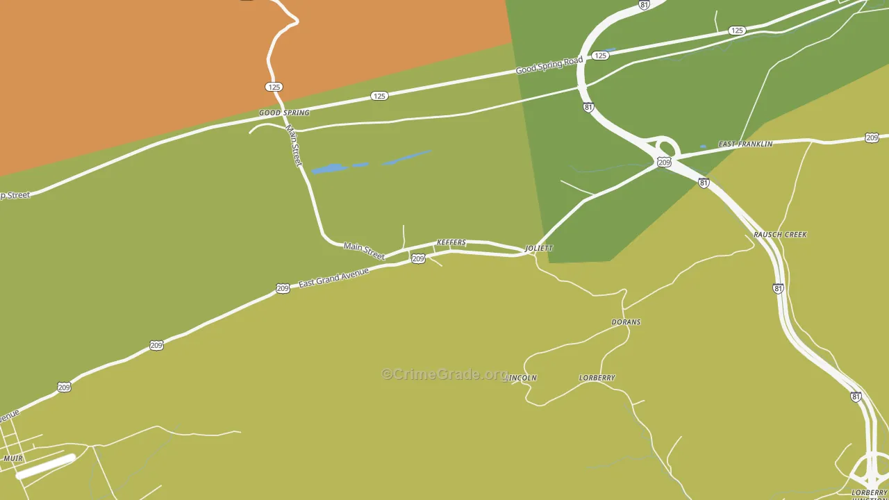Keffer, PA Map of Assault Rates