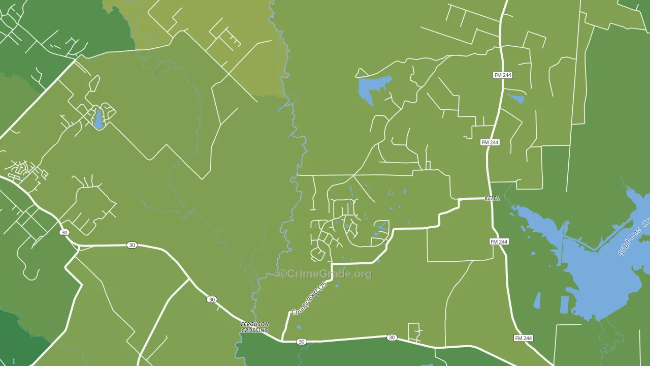 Keith, TX Map of Assault Rates