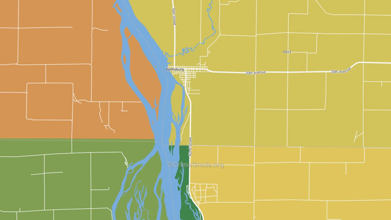 Keithsburg, IL Map of Assault Rates