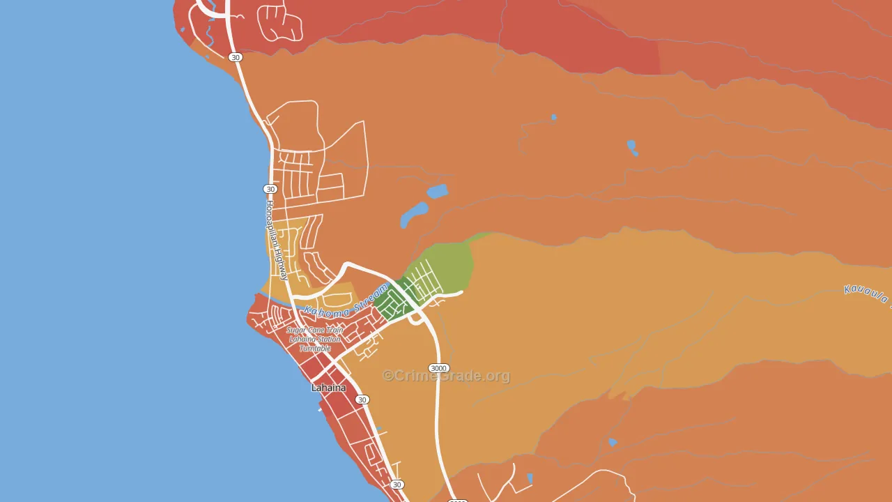 Kelawea, HI Map of Assault Rates