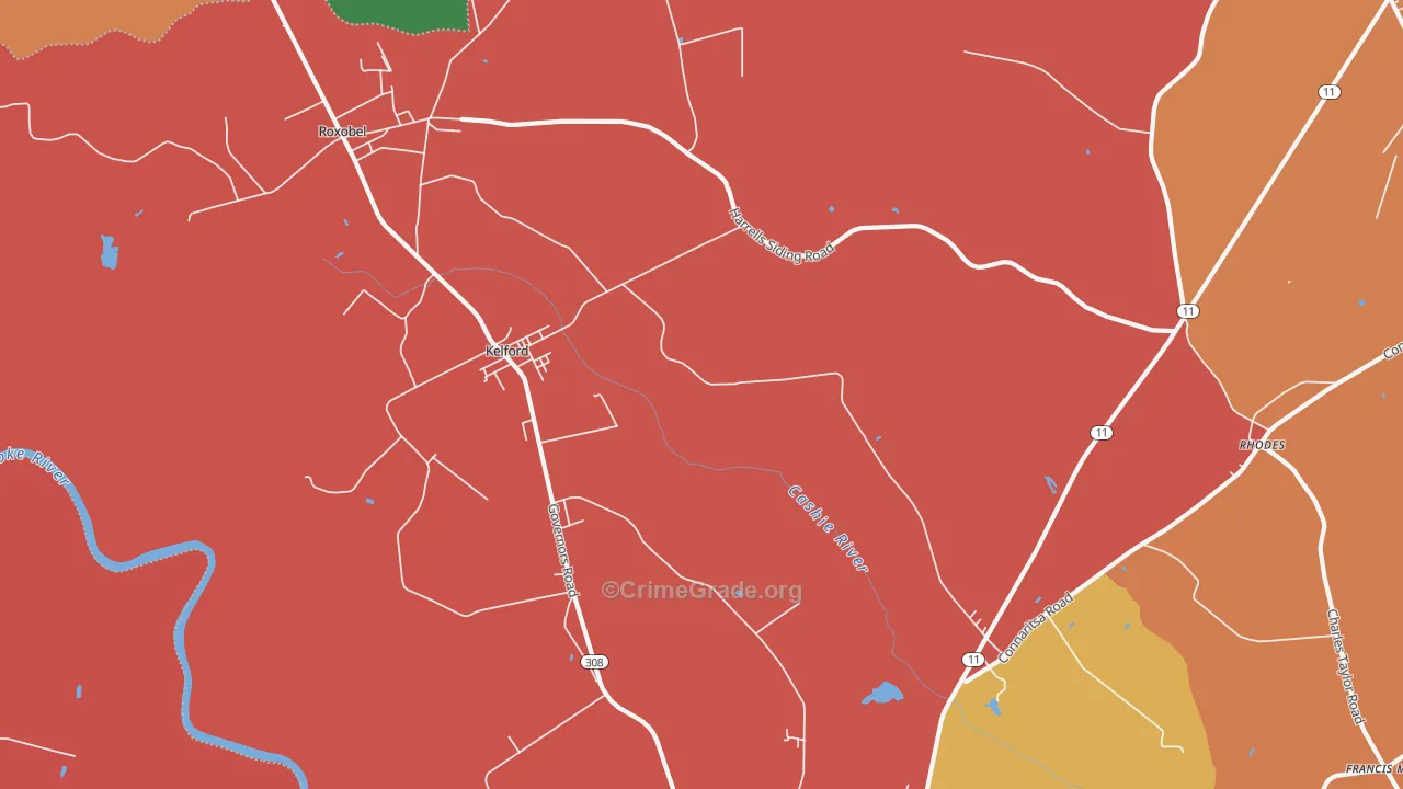 Kelford, NC Map of Assault Rates