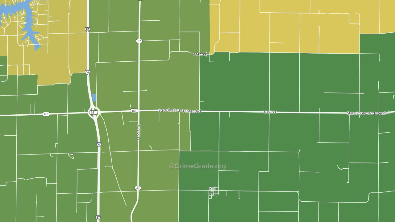 Kell, IL Map of Assault Rates