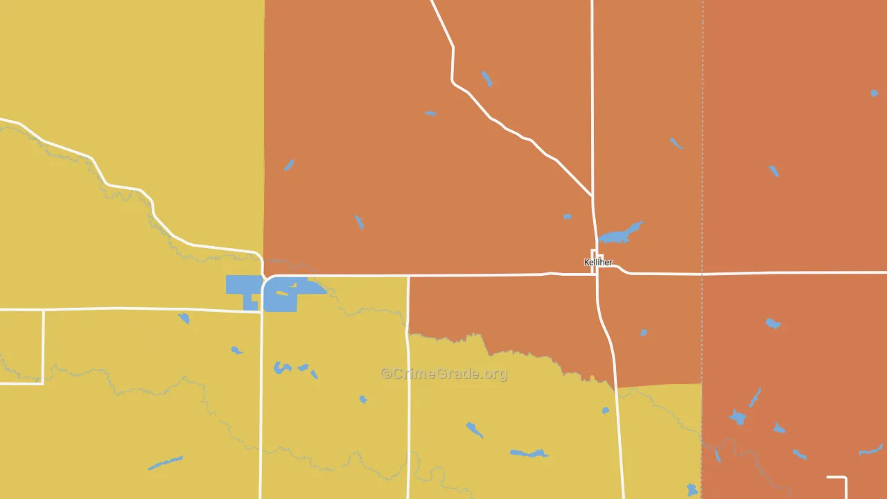 Kelliher, MN Map of Assault Rates