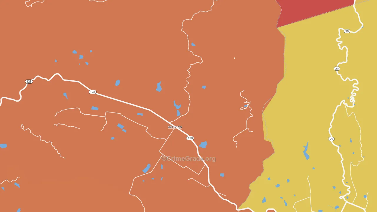 Kellog, CA Map of Assault Rates
