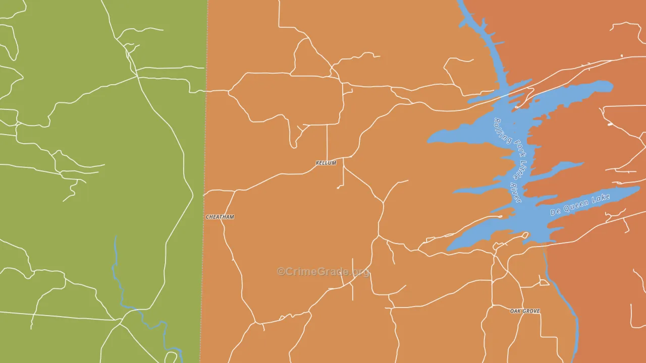 Kellum, AR Map of Assault Rates
