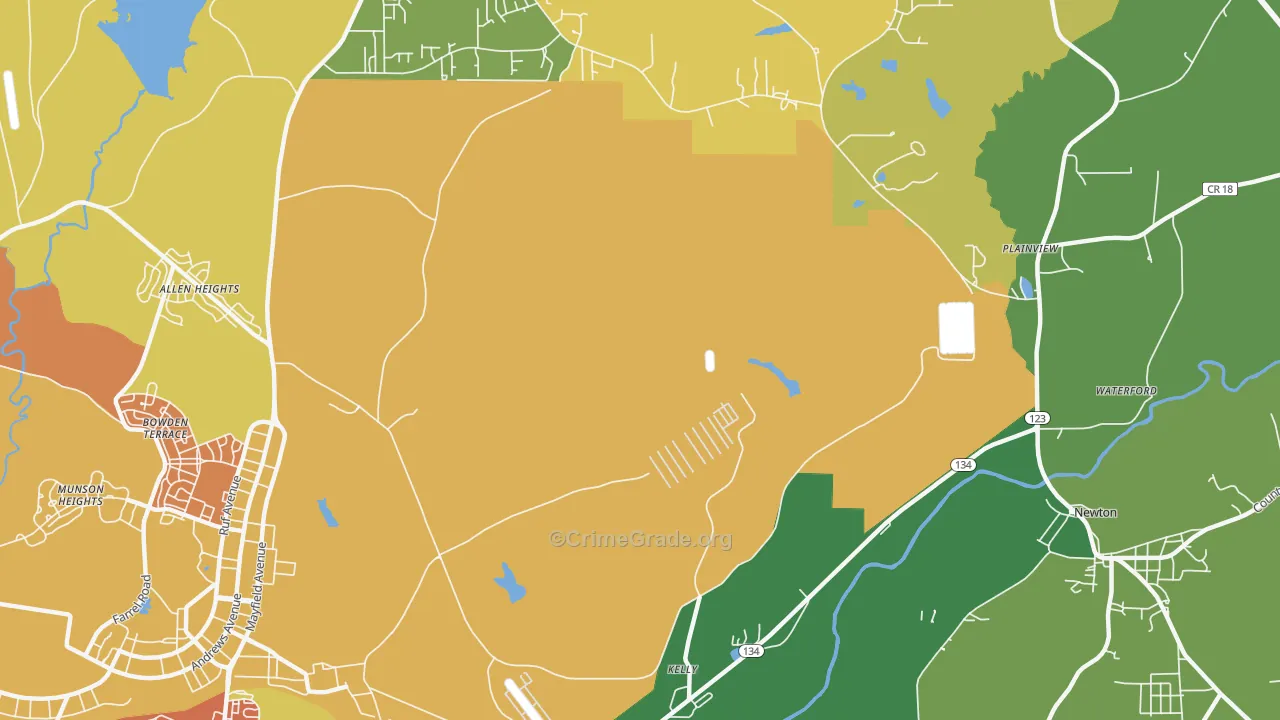 Kelly, AL Map of Assault Rates