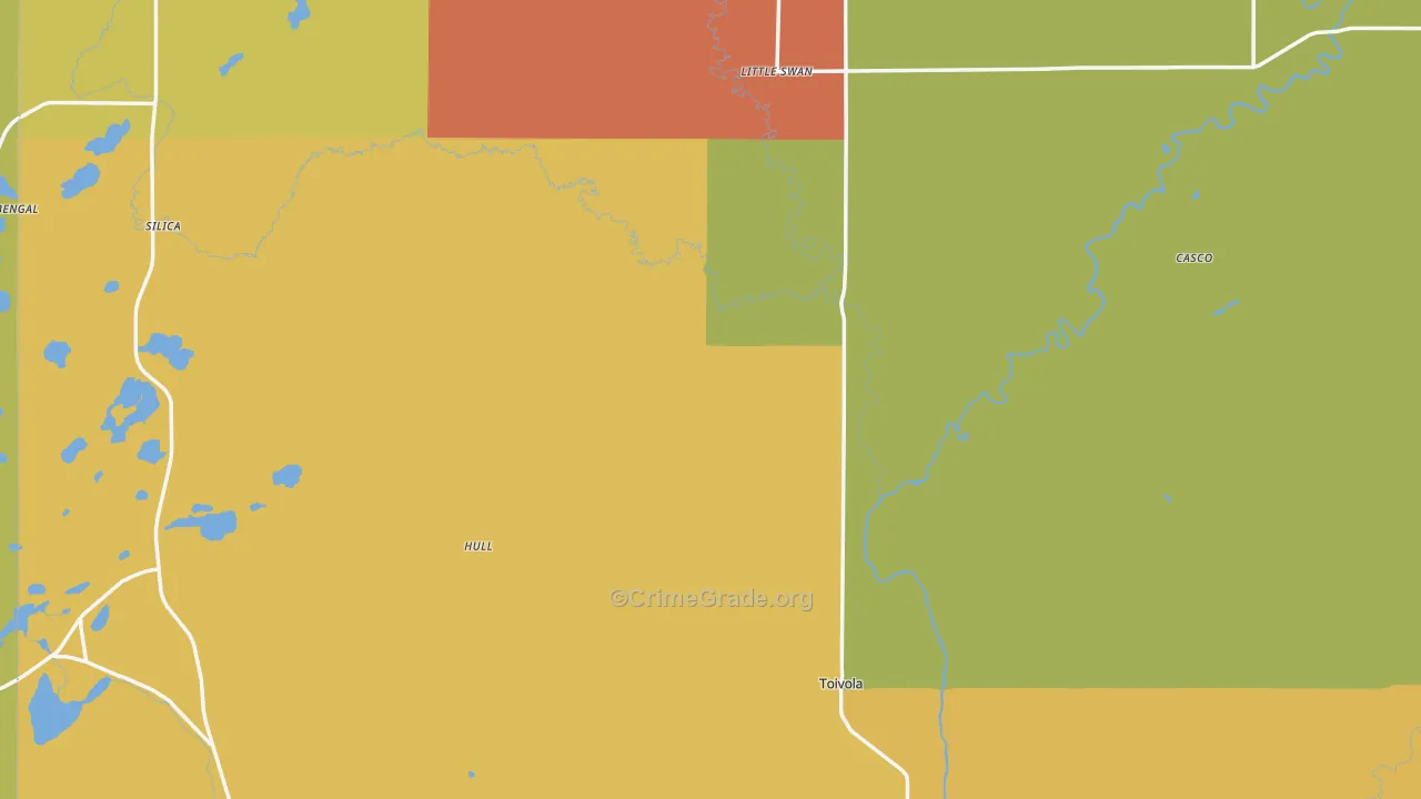 Kelsey, MN Map of Assault Rates
