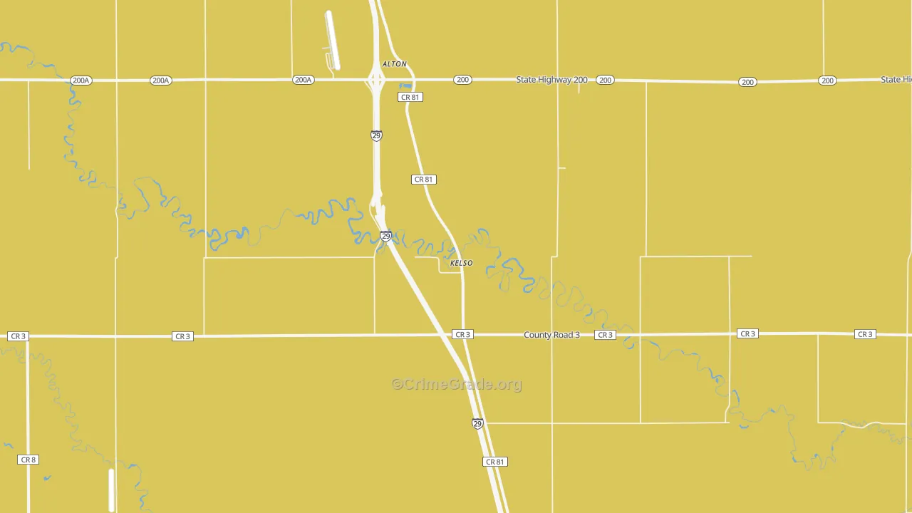 Kelso, ND Map of Assault Rates