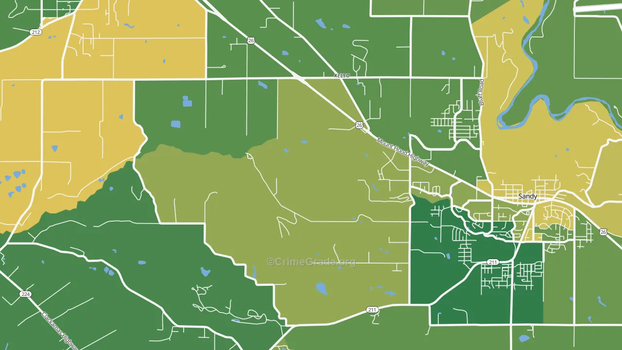 Kelso, OR Map of Assault Rates