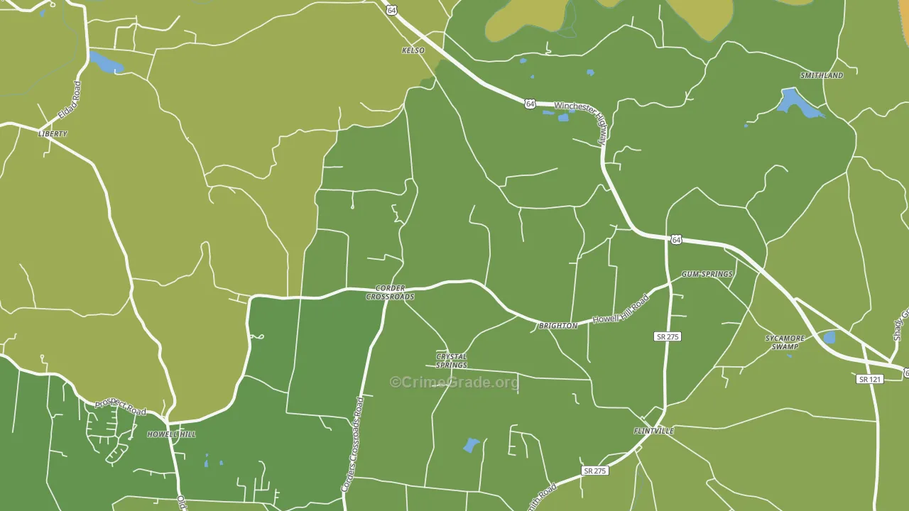 Kelso, TN Map of Assault Rates