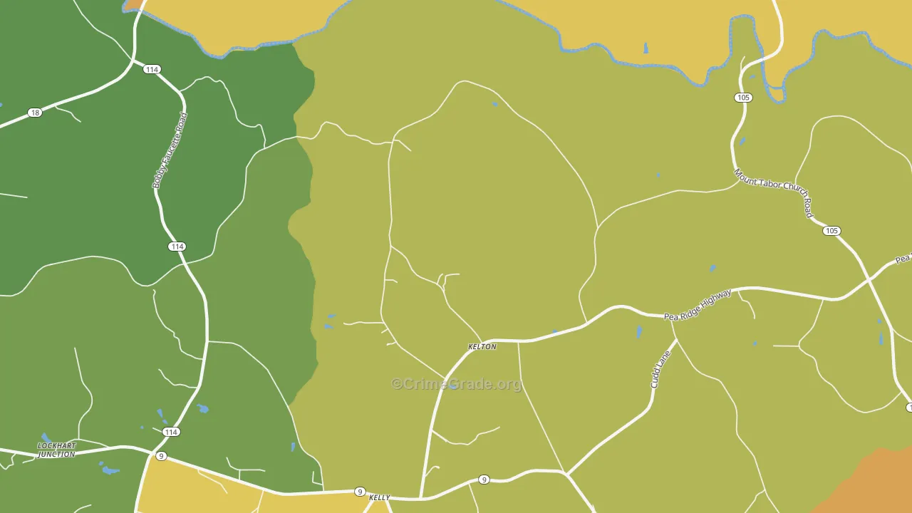 Kelton, SC Map of Assault Rates