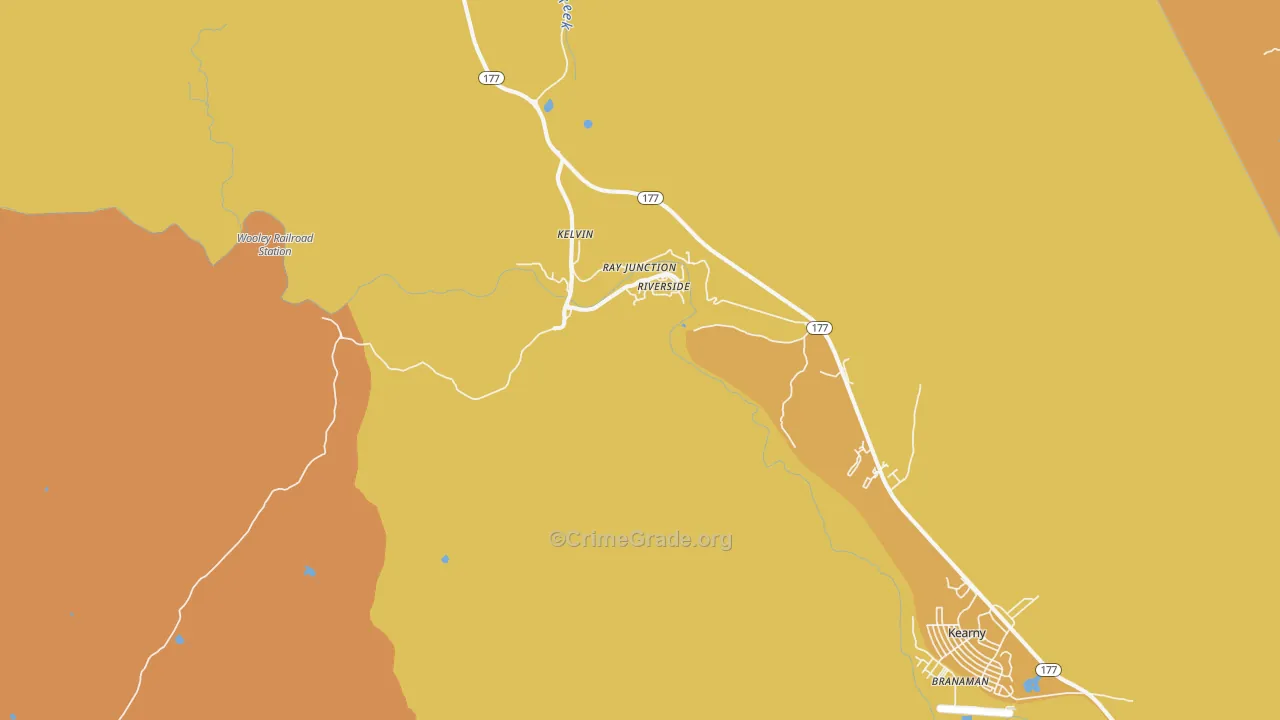 Kelvin, AZ Map of Assault Rates