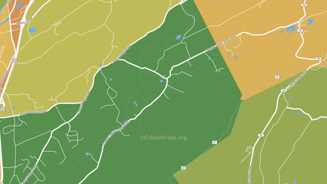 Kemmererville, PA Map of Assault Rates