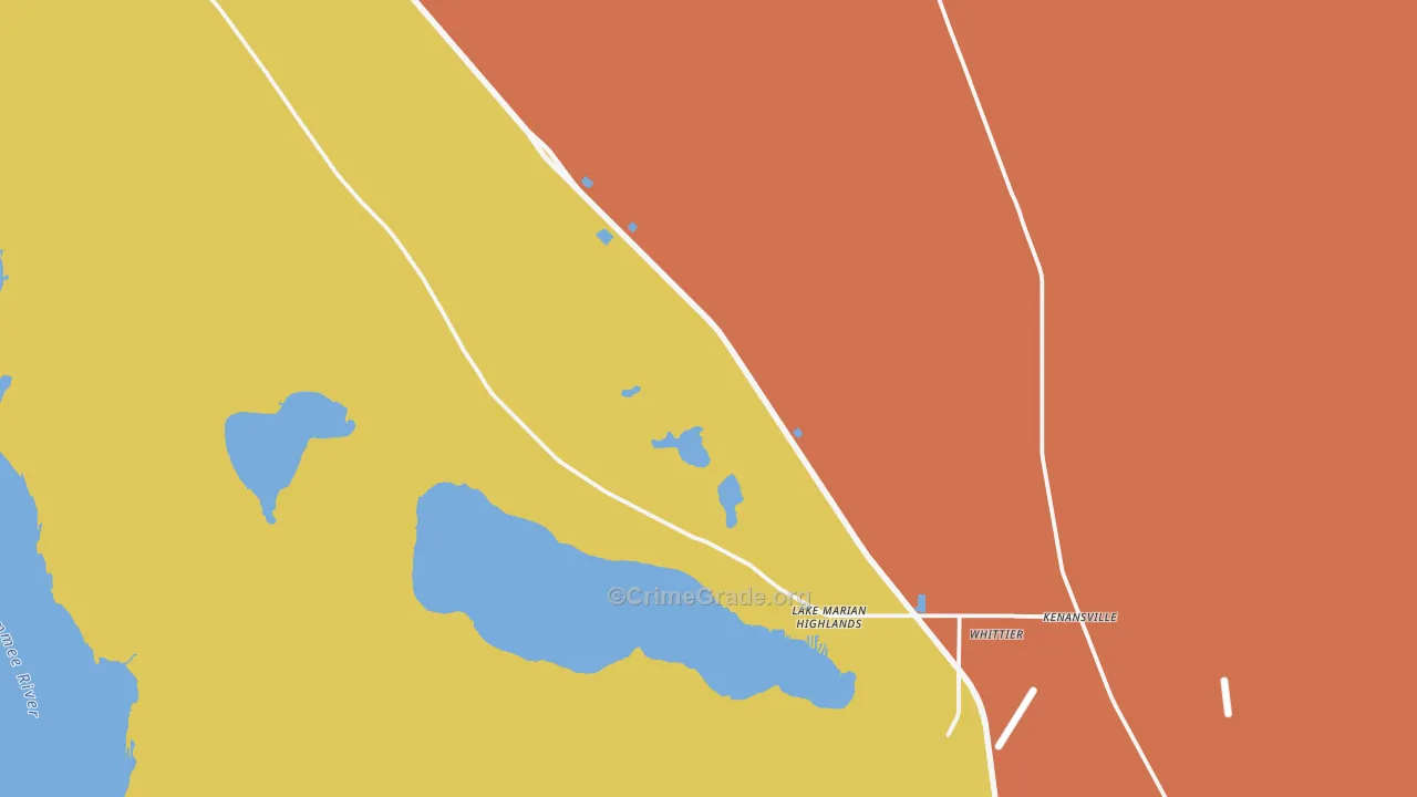 Kenansville, FL Map of Assault Rates