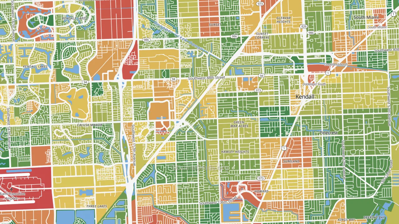 Kendall, FL Map of Assault Rates
