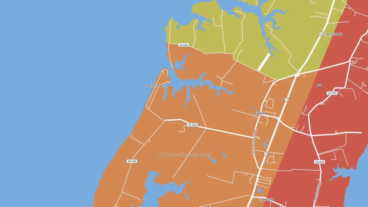 Kendall Grove, VA Map of Assault Rates