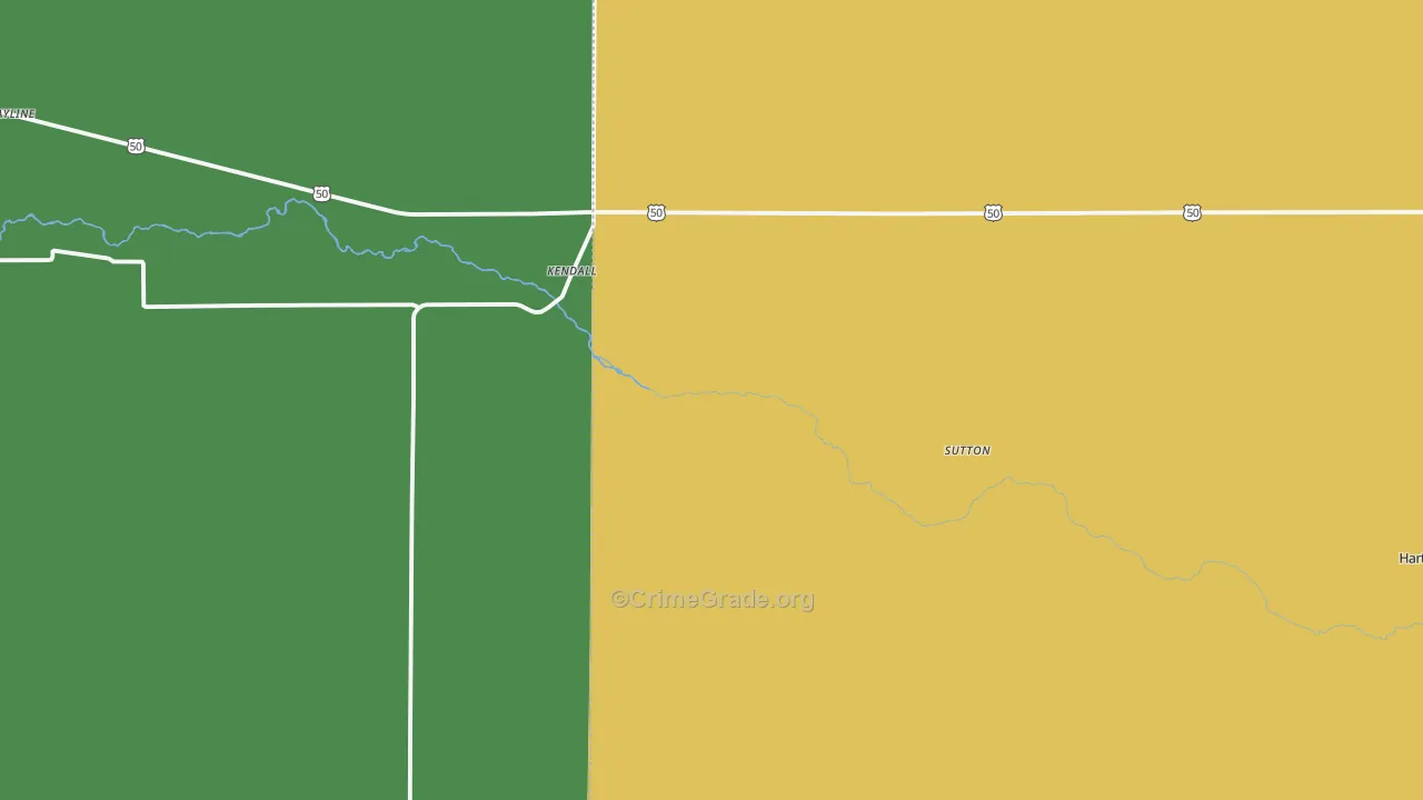 Kendall, KS Map of Assault Rates
