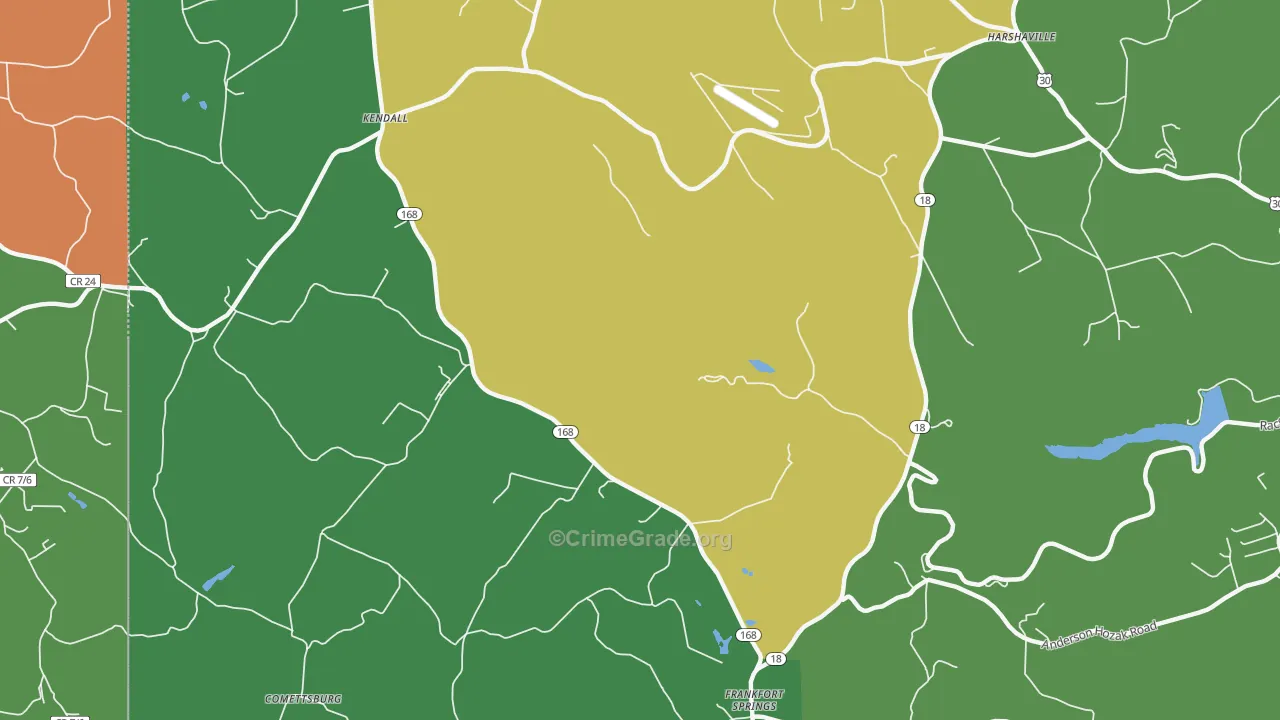 Kendall, PA Map of Assault Rates