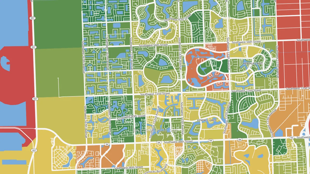 Kendall West, FL Map of Assault Rates