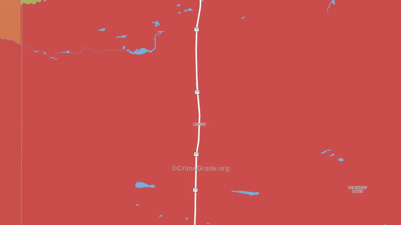 Kenedy County, TX Map of Assault Rates