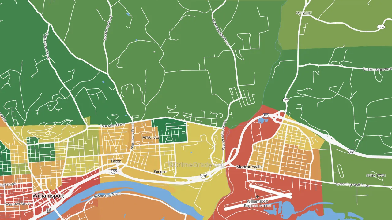 Kenmar, PA Map of Assault Rates