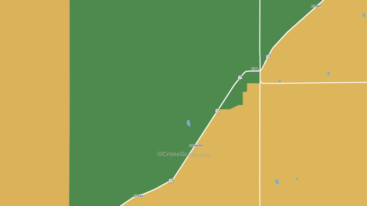 Kenna, NM Map of Assault Rates