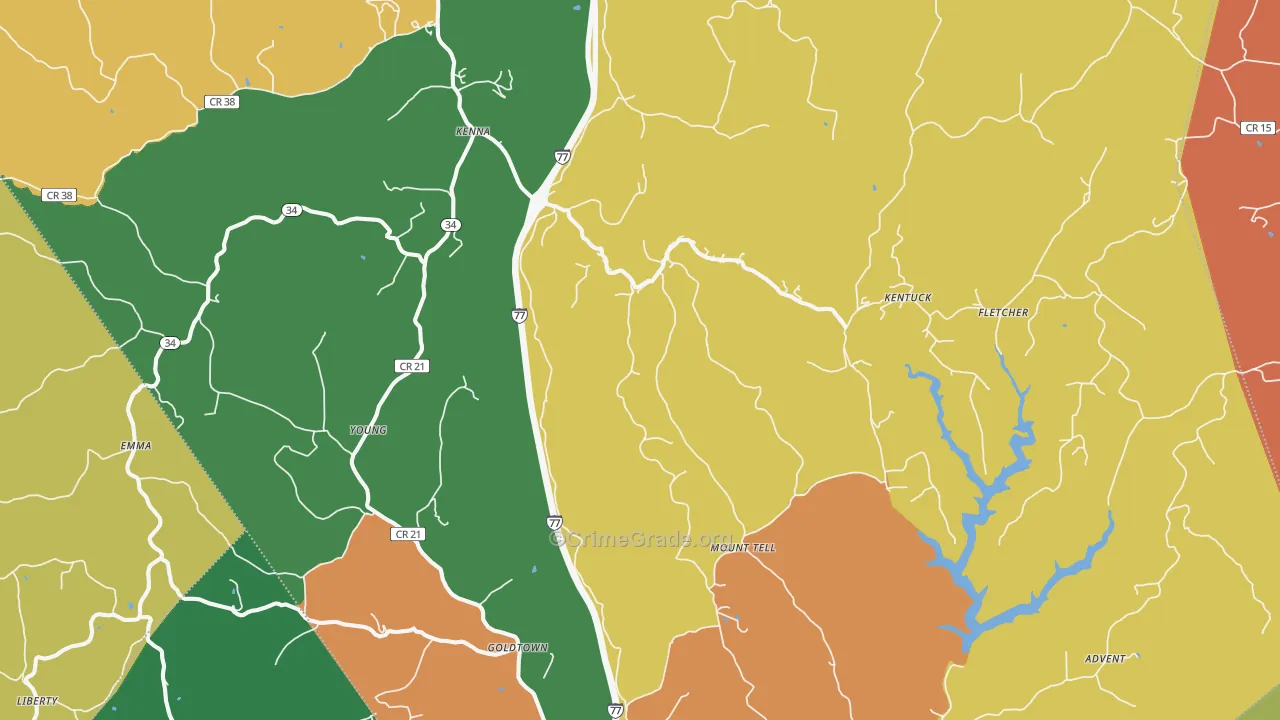 Kenna, WV Map of Assault Rates