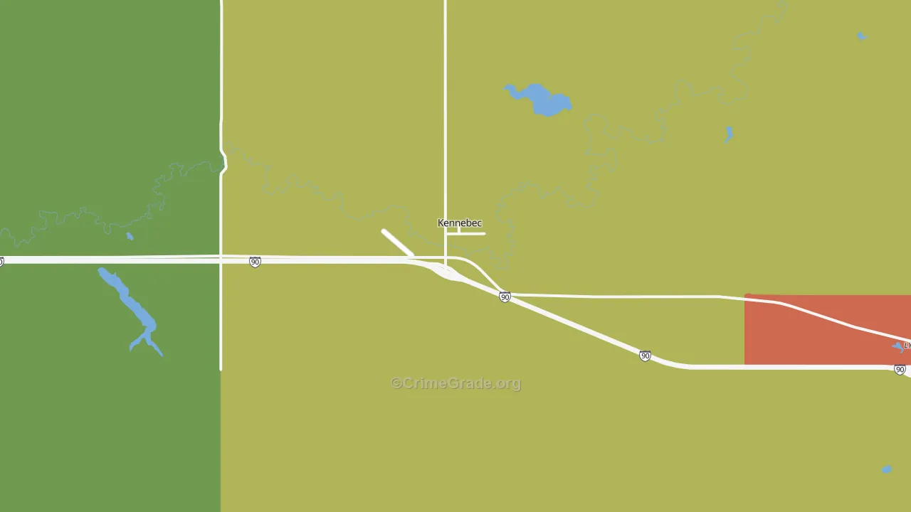 Kennebec, SD Map of Assault Rates
