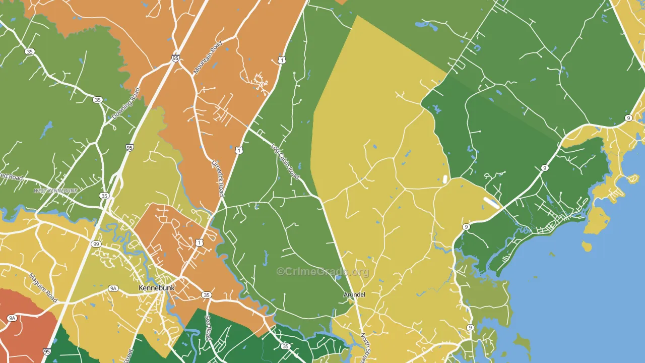 Kennebunkport, ME Map of Assault Rates