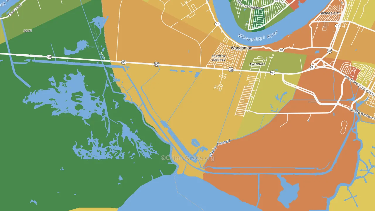 Kennedy Heights, LA Map of Assault Rates