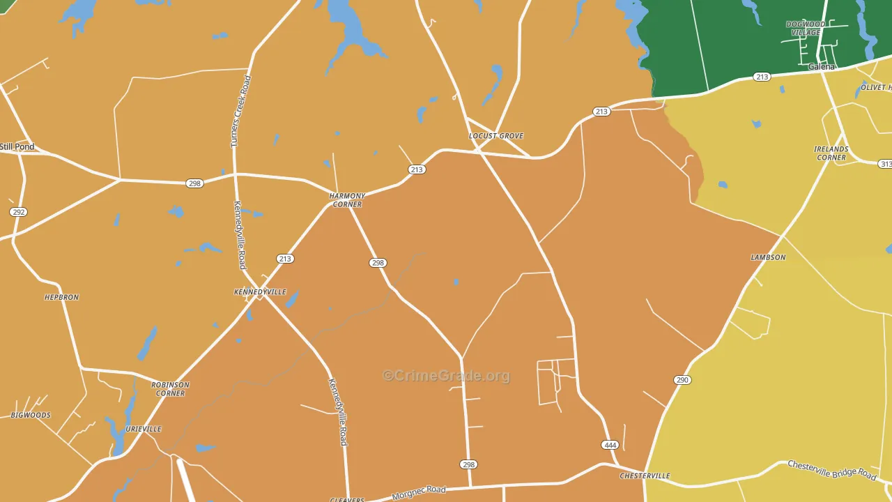 Kennedyville, MD Map of Assault Rates