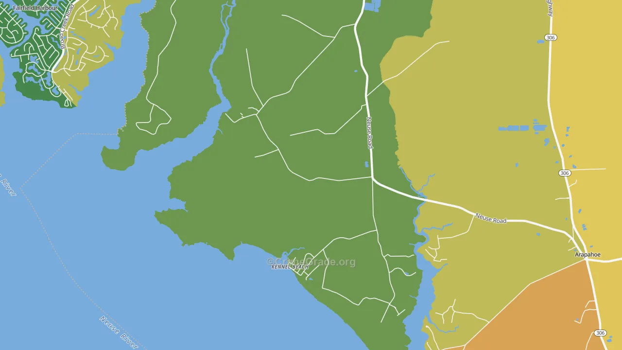 Kennel Beach, NC Map of Assault Rates