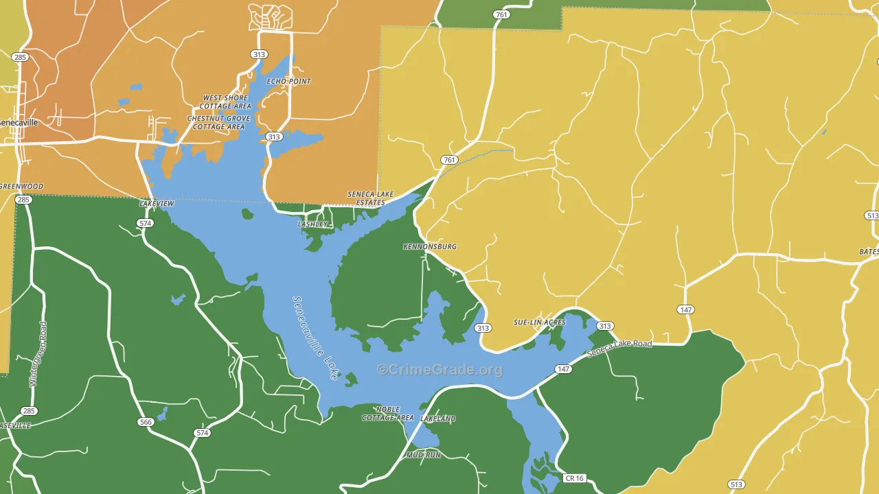 Kennonsburg, OH Map of Assault Rates