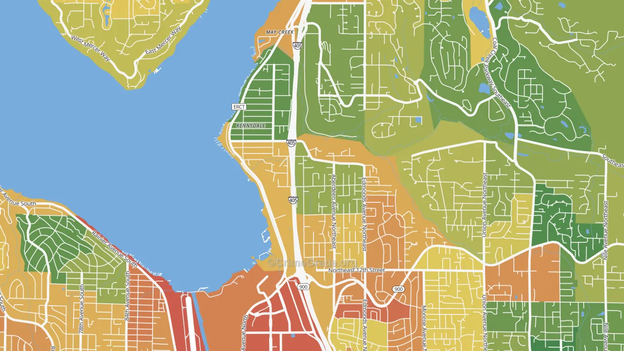 Kennydale, Renton, WA Map of Assault Rates