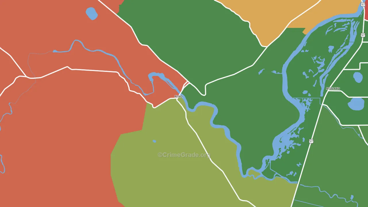 Keno, OR Map of Assault Rates