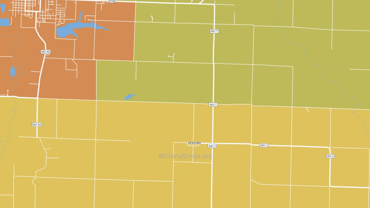 Kenoma, MO Map of Assault Rates
