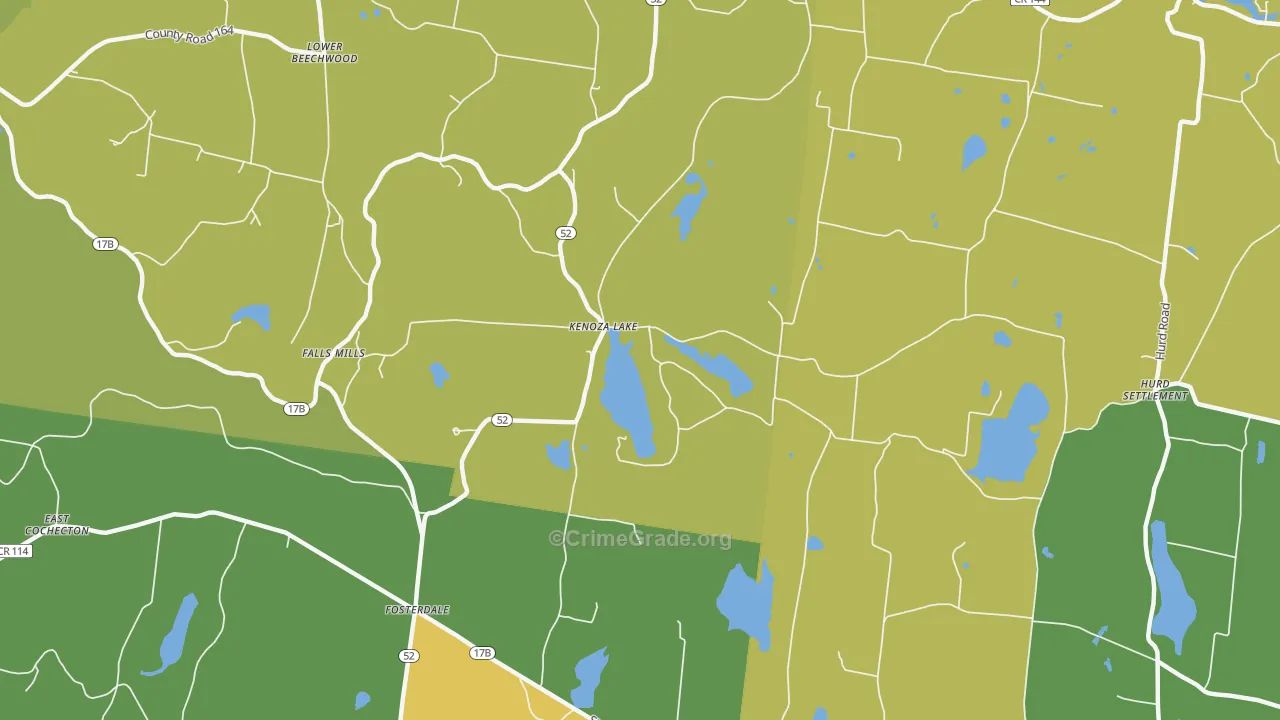 Kenoza Lake, NY Map of Assault Rates