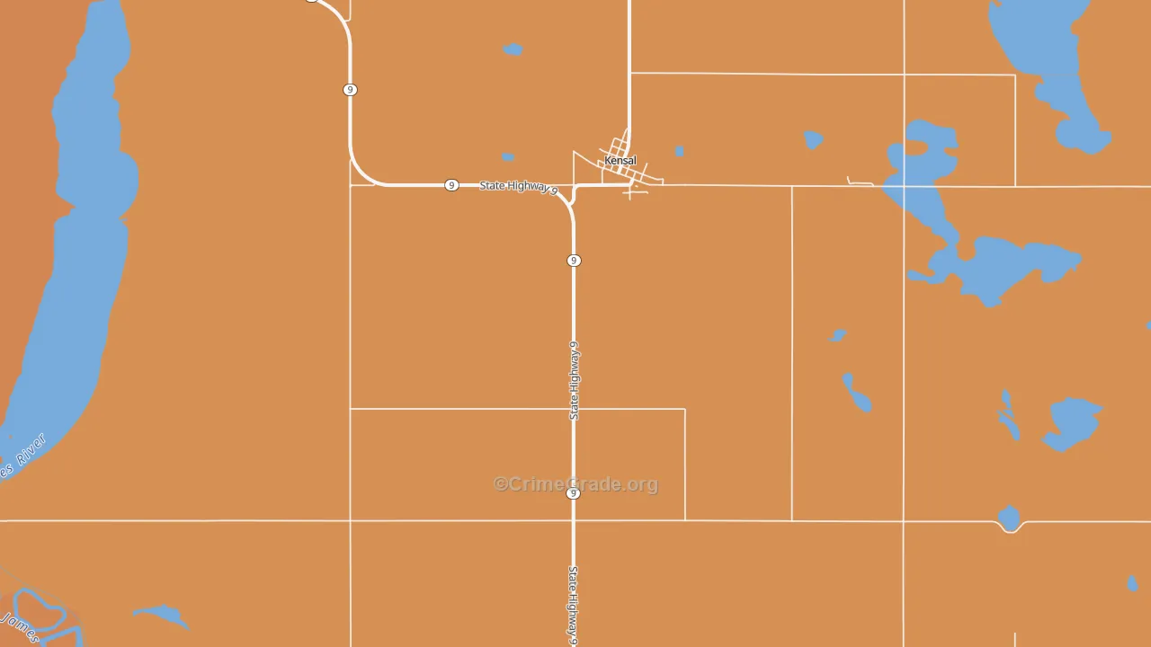 Kensal, ND Map of Assault Rates