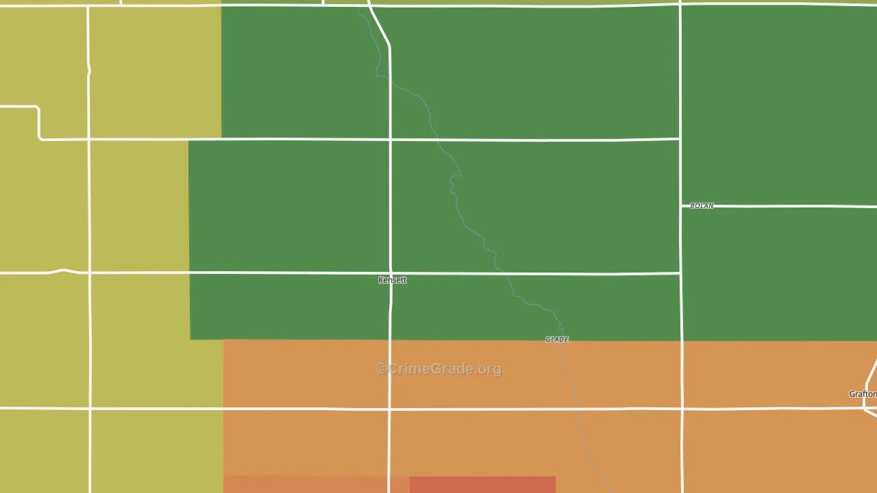 Kensett, IA Map of Assault Rates